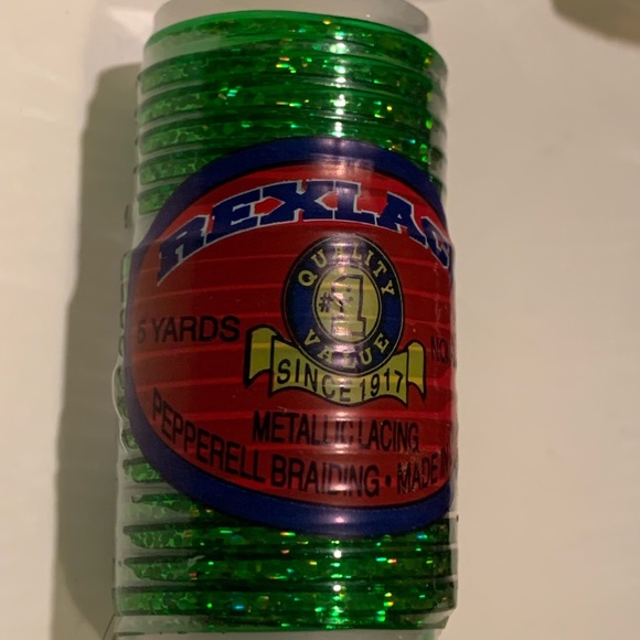 NWT LOT OF 8 REXLACE PLASTIC/ METALLIC LACING. - Picture 7 of 11